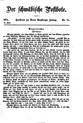 Der schwäbische Postbote (Neue Augsburger Zeitung) Dienstag 23. Juni 1874