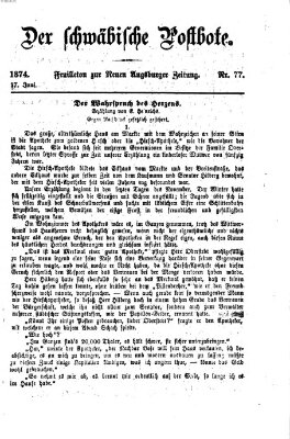 Der schwäbische Postbote (Neue Augsburger Zeitung) Samstag 27. Juni 1874