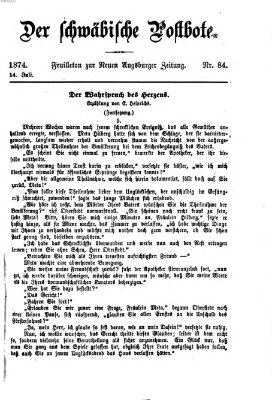 Der schwäbische Postbote (Neue Augsburger Zeitung) Dienstag 14. Juli 1874