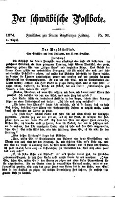 Der schwäbische Postbote (Neue Augsburger Zeitung) Samstag 1. August 1874