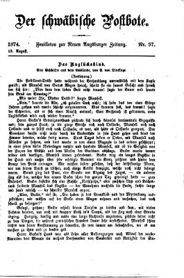 Der schwäbische Postbote (Neue Augsburger Zeitung) Donnerstag 13. August 1874