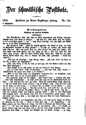 Der schwäbische Postbote (Neue Augsburger Zeitung) Dienstag 8. September 1874