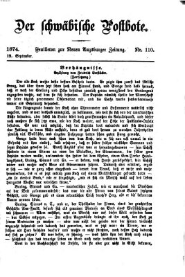 Der schwäbische Postbote (Neue Augsburger Zeitung) Samstag 12. September 1874