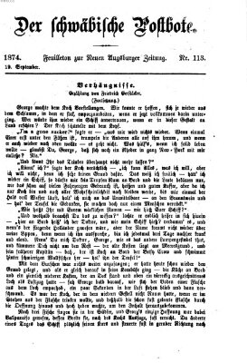Der schwäbische Postbote (Neue Augsburger Zeitung) Samstag 19. September 1874