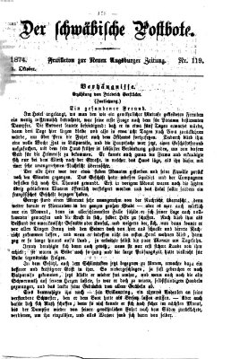 Der schwäbische Postbote (Neue Augsburger Zeitung) Samstag 3. Oktober 1874