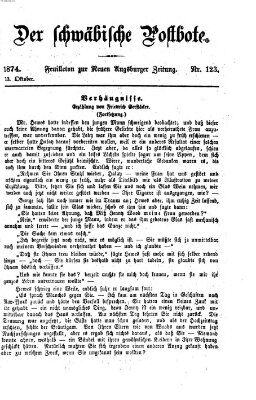 Der schwäbische Postbote (Neue Augsburger Zeitung) Dienstag 13. Oktober 1874