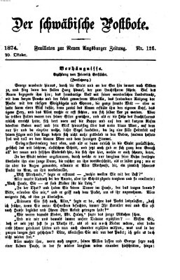 Der schwäbische Postbote (Neue Augsburger Zeitung) Dienstag 20. Oktober 1874