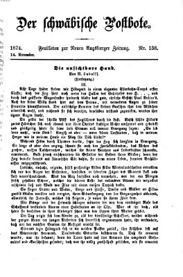 Der schwäbische Postbote (Neue Augsburger Zeitung) Samstag 14. November 1874