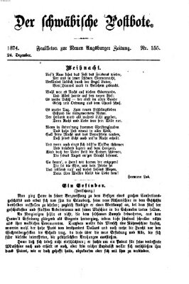 Der schwäbische Postbote (Neue Augsburger Zeitung) Donnerstag 24. Dezember 1874