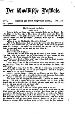 Der schwäbische Postbote (Neue Augsburger Zeitung) Mittwoch 30. Dezember 1874