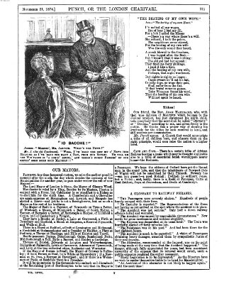 Punch Samstag 21. November 1874