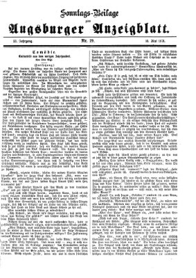 Augsburger Anzeigeblatt. Sonntags-Beilage zum Augsburger Anzeigblatt (Augsburger Anzeigeblatt) Sonntag 10. Mai 1874