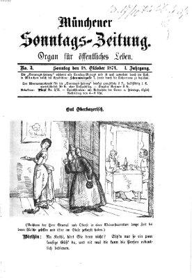 Münchener Sonntags-Zeitung Sonntag 18. Oktober 1874