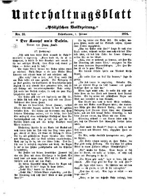 Unterhaltungsblatt zur Kaiserslauterer Zeitung (Pfälzische Volkszeitung) Sonntag 1. Februar 1874