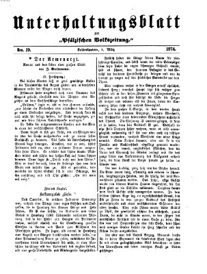 Unterhaltungsblatt zur Kaiserslauterer Zeitung (Pfälzische Volkszeitung) Mittwoch 4. März 1874