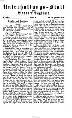 Lindauer Tagblatt für Stadt und Land. Unterhaltungs-Blatt zum Lindauer Tagblatt (Lindauer Tagblatt für Stadt und Land) Samstag 28. Februar 1874