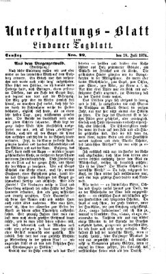 Lindauer Tagblatt für Stadt und Land. Unterhaltungs-Blatt zum Lindauer Tagblatt (Lindauer Tagblatt für Stadt und Land) Samstag 18. Juli 1874