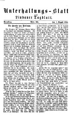 Lindauer Tagblatt für Stadt und Land. Unterhaltungs-Blatt zum Lindauer Tagblatt (Lindauer Tagblatt für Stadt und Land) Samstag 1. August 1874