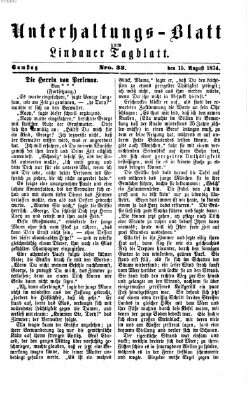 Lindauer Tagblatt für Stadt und Land. Unterhaltungs-Blatt zum Lindauer Tagblatt (Lindauer Tagblatt für Stadt und Land) Samstag 15. August 1874