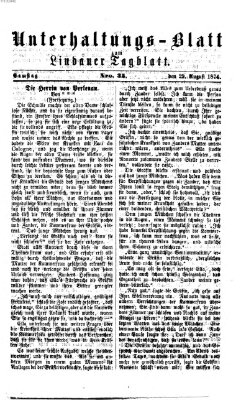 Lindauer Tagblatt für Stadt und Land. Unterhaltungs-Blatt zum Lindauer Tagblatt (Lindauer Tagblatt für Stadt und Land) Samstag 29. August 1874