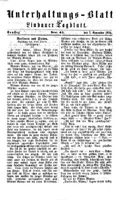 Lindauer Tagblatt für Stadt und Land. Unterhaltungs-Blatt zum Lindauer Tagblatt (Lindauer Tagblatt für Stadt und Land) Samstag 7. November 1874