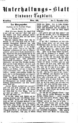 Lindauer Tagblatt für Stadt und Land. Unterhaltungs-Blatt zum Lindauer Tagblatt (Lindauer Tagblatt für Stadt und Land) Samstag 5. Dezember 1874