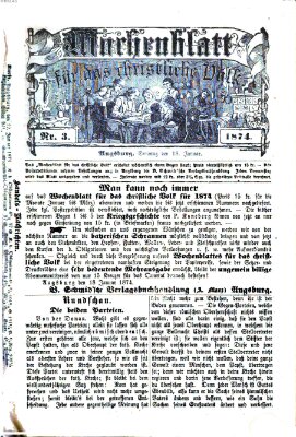 Wochenblatt für das christliche Volk Sonntag 18. Januar 1874