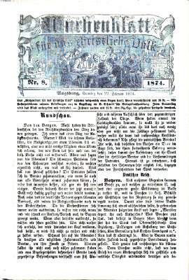Wochenblatt für das christliche Volk Sonntag 22. Februar 1874