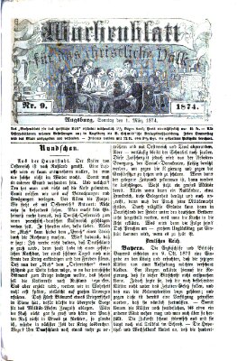 Wochenblatt für das christliche Volk Sonntag 1. März 1874