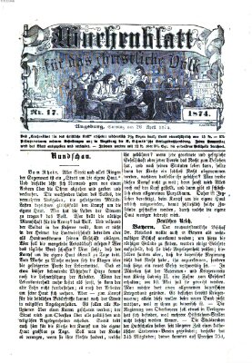 Wochenblatt für das christliche Volk Sonntag 26. April 1874