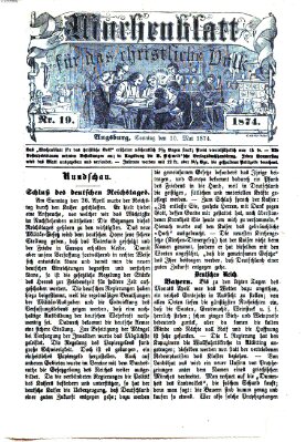 Wochenblatt für das christliche Volk Sonntag 10. Mai 1874