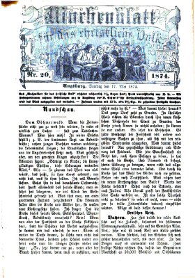 Wochenblatt für das christliche Volk Sonntag 17. Mai 1874