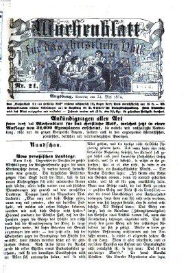 Wochenblatt für das christliche Volk Sonntag 24. Mai 1874