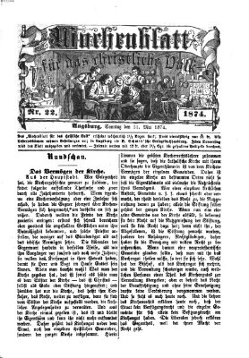 Wochenblatt für das christliche Volk Sonntag 31. Mai 1874