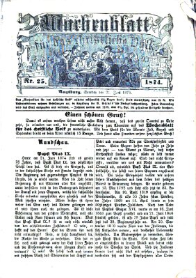 Wochenblatt für das christliche Volk Sonntag 21. Juni 1874