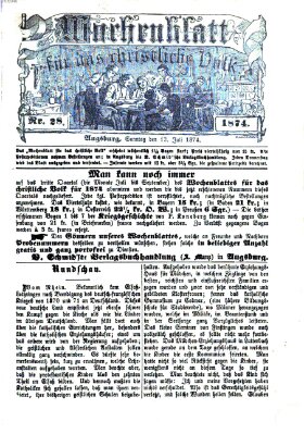 Wochenblatt für das christliche Volk Sonntag 12. Juli 1874