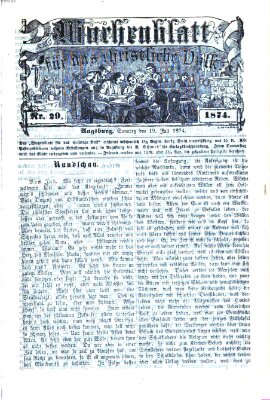 Wochenblatt für das christliche Volk Sonntag 19. Juli 1874