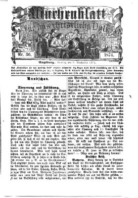 Wochenblatt für das christliche Volk Sonntag 6. September 1874