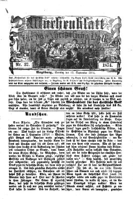 Wochenblatt für das christliche Volk Sonntag 13. September 1874