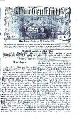 Wochenblatt für das christliche Volk Sonntag 29. November 1874