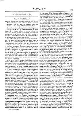 Nature Donnerstag 2. April 1874