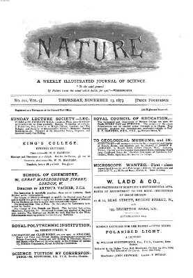 Nature Donnerstag 13. November 1873