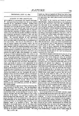 Nature Donnerstag 16. Juli 1874