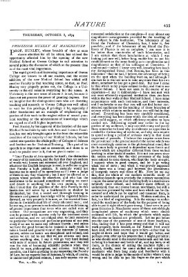 Nature Donnerstag 8. Oktober 1874