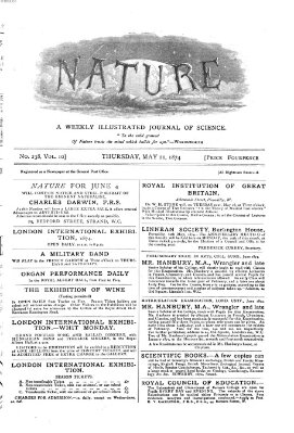 Nature Donnerstag 21. Mai 1874