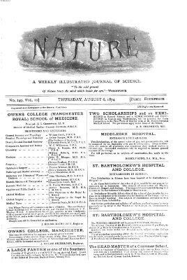 Nature Donnerstag 6. August 1874