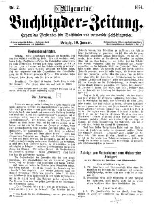 Allgemeine Buchbinderzeitung Samstag 10. Januar 1874