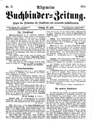 Allgemeine Buchbinderzeitung Freitag 31. Juli 1874