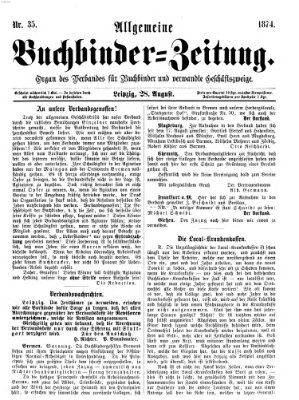 Allgemeine Buchbinderzeitung Freitag 28. August 1874