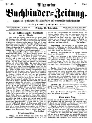 Allgemeine Buchbinderzeitung Freitag 13. November 1874